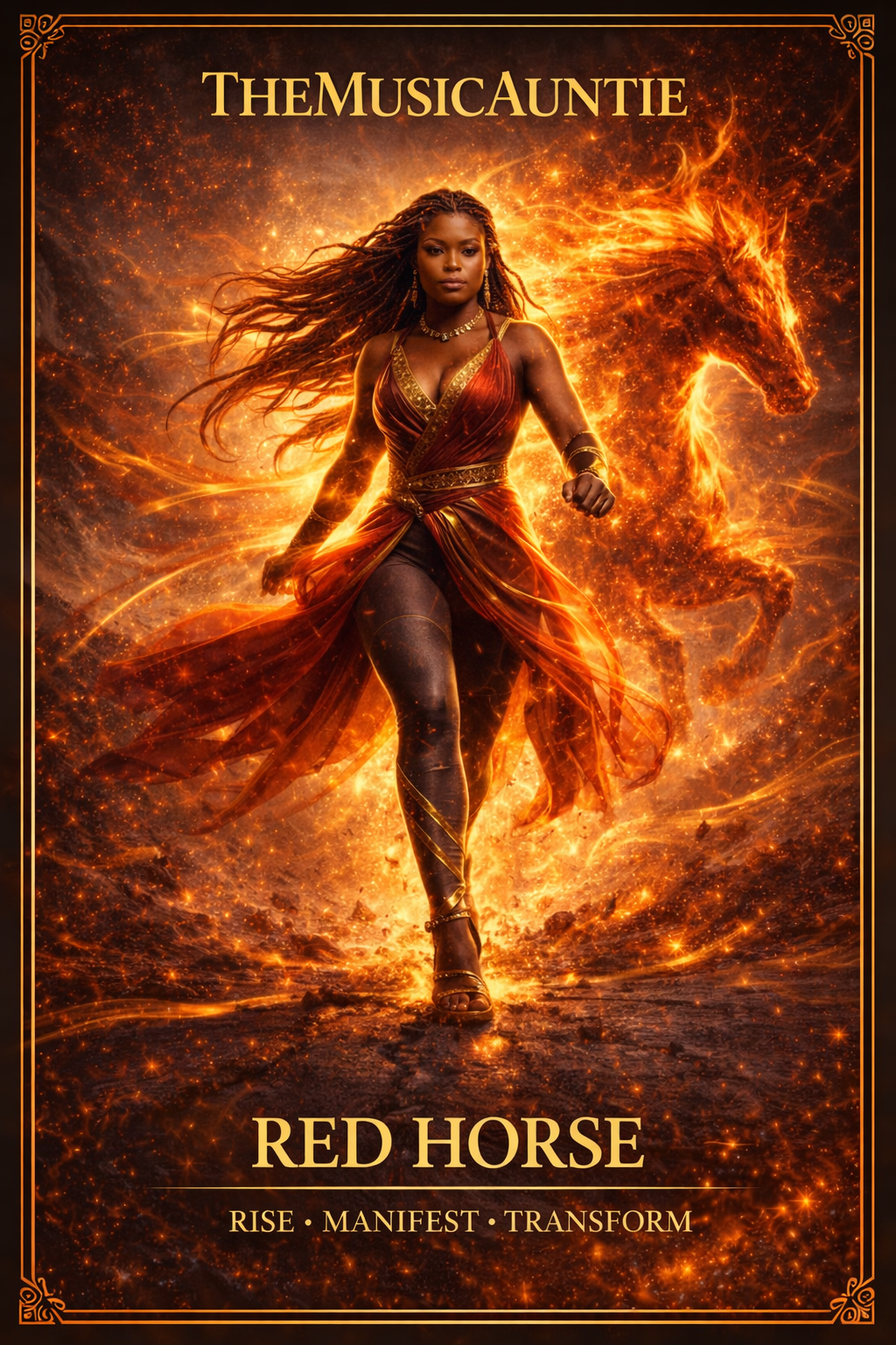 Red Horse card art